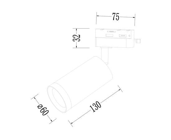 Светильник трека Milagro ML1142 Mica Ø60 1 GU10 золото