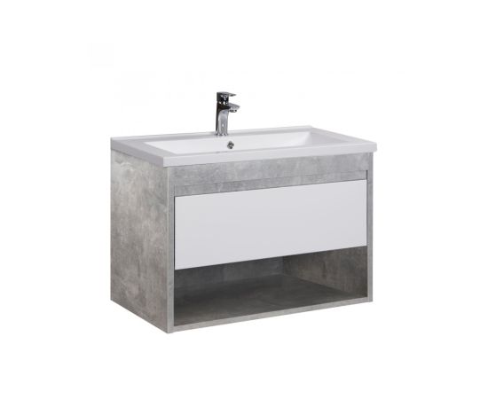 Тумба для ванной с умывальником Oslo Loft 80-A gray/white SU/Cosmo 80 см