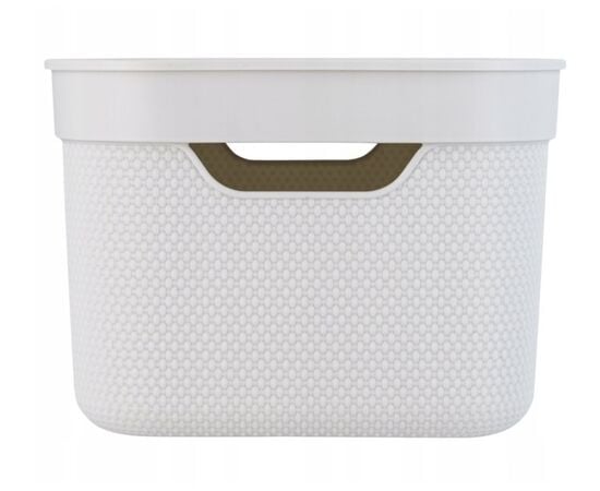 Storage basket with lid Rotho DECO 5L white