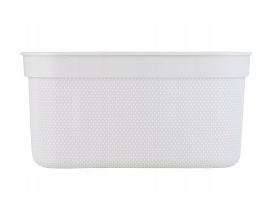 Storage basket with lid Rotho DECO 5L white