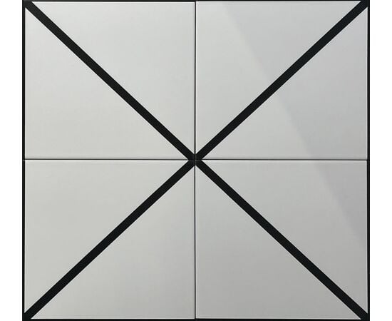 კერამოგრანიტი Mercury White With Black Line 20X20სმ