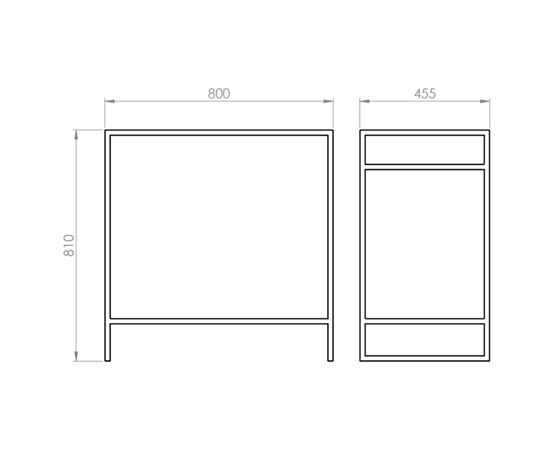 Bathroom furniture frame Elita INDUS 80