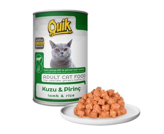 Canned food for cats Quik lamb and rice 415g