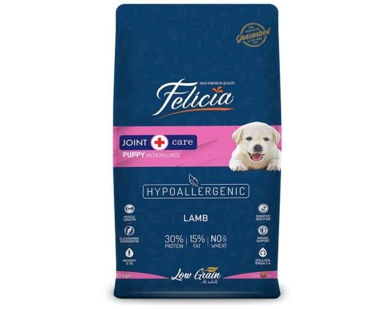 Dry food for puppies of medium and large breed Felicia lamb 15kg