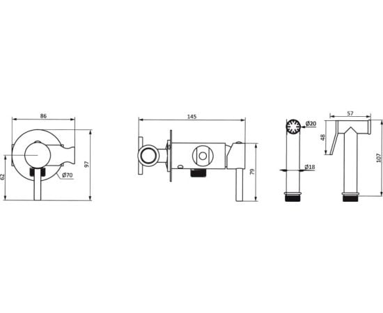 Bath faucet built-in Damixa Option 217000000