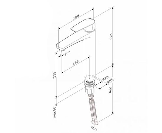 Washbasin mixer high  AM.PM F90A92000 Chrome