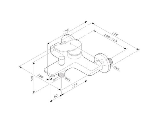 Bath faucet AM.PM X-Joy F85A10033