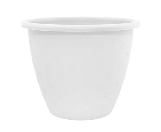 Plastic flower pot with a stand Aleana Verona 13x10 white