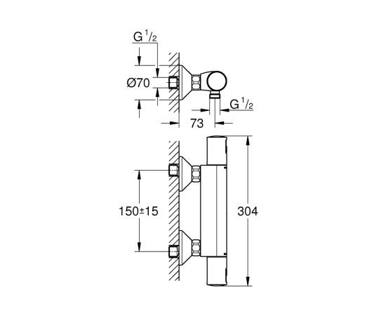 Смеситель для душа с термостатом Grohe 345942430