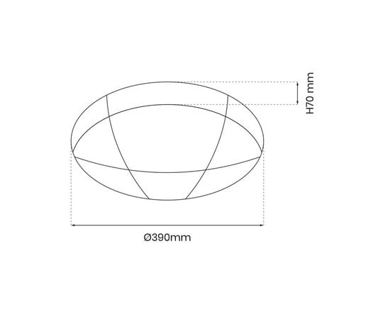 ჭერის სანათი Milagro BOB LED 24W Ø390 პულტი