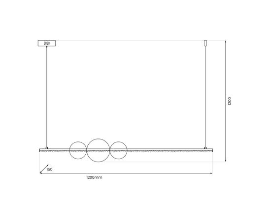 Hanger Milagro ML0982 KUGEL LED 30W 4000K 1500Lm black