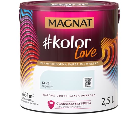 Interior paint Magnat Kolor Love 2.5 l KL28 light blue