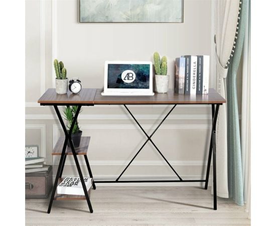 Computer table MADDIE B 120x48x78cm black, brown