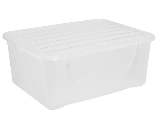 Storage box plastic with lid Aleana LLC transparent 9.6 l