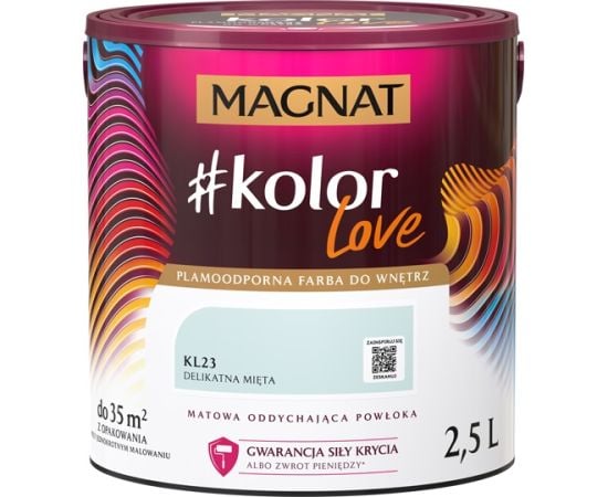 Interior paint Magnat Kolor Love 2.5 l KL23 pale mint