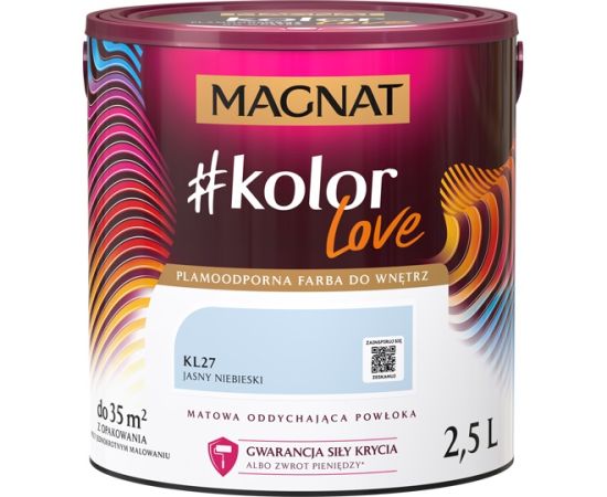 Interior paint Magnat Kolor Love 2.5 l KL27 light blue