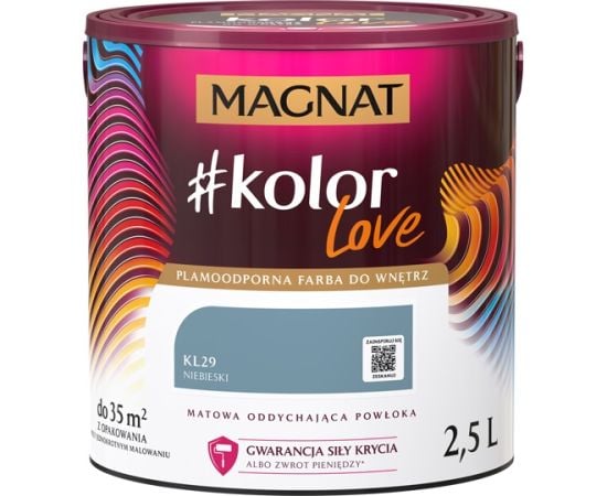 Interior paint Magnat Kolor Love 2.5 l KL29 light blue