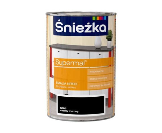 Enamel nitro black Śnieżka N105 0.8 l