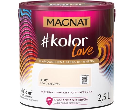 Краска интерьерная Magnat Kolor Love 2.5 л KL07 слегка кремовая