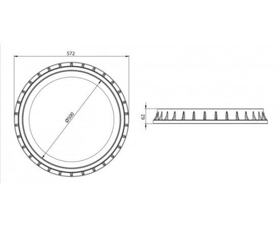 Люк пластиковый круглый Torun Plastik Ø500 mm