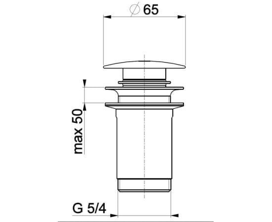 Washbasin siphon KFA Klik-klak chrome