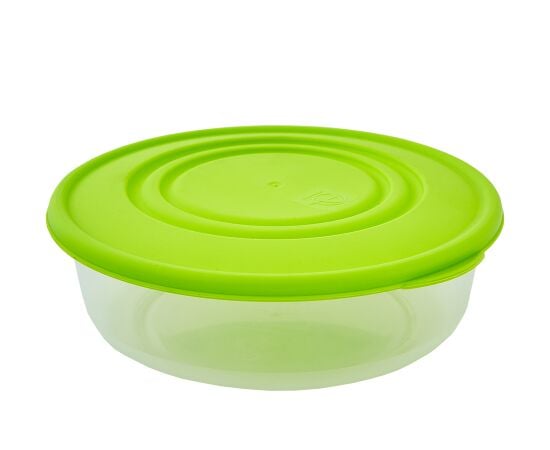 Container for products Aleana round 1.025 l transparent/olive