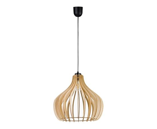 Hanger pendant ADVITI ROLLO Ø400 1 E27 black wood