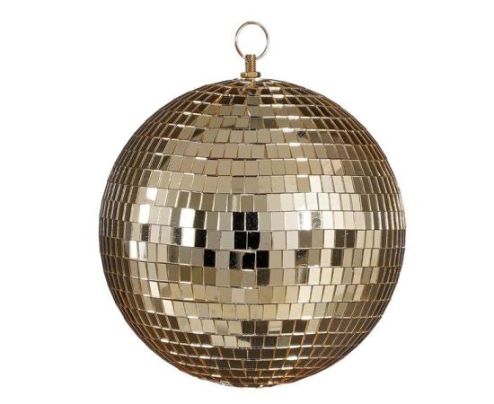 New Year's toy mirror ball champagne 20 cm 1pcs