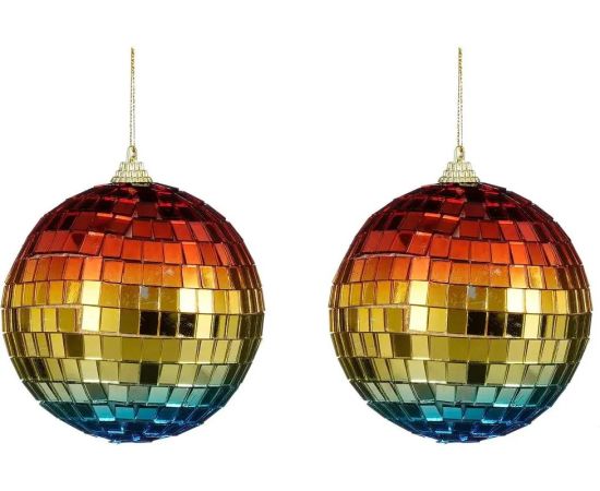 New Year's toy mirror ball 10 cm 2 pc