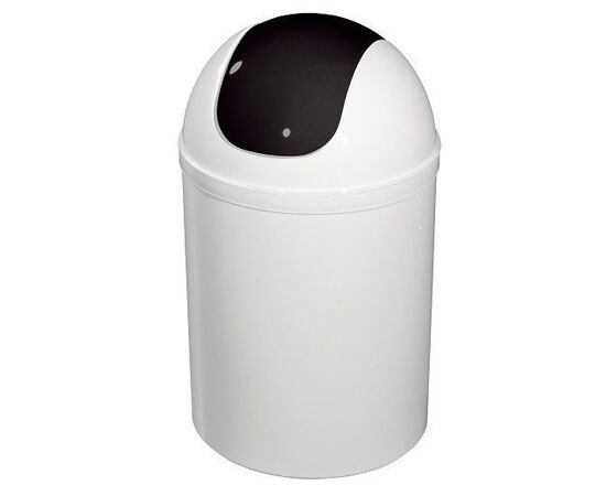 Trash bin Bisk white/black 07546 5 l