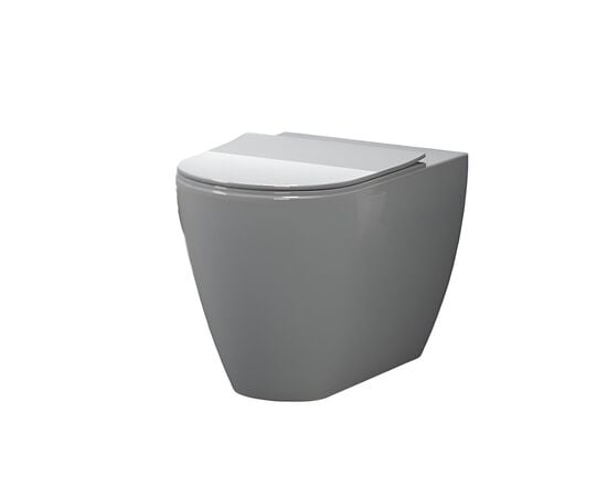 Wall hung toilet with lid Valadares Two Slate Rimless V2