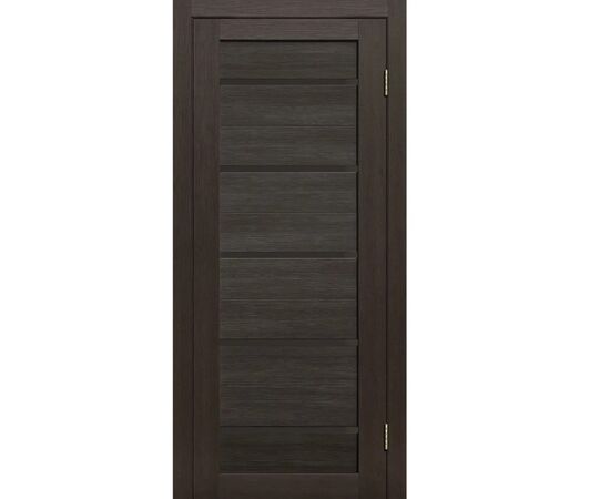 Door block ZPC PVC LA STELLA 206 oak mocha 36x800x2150 mm black glass