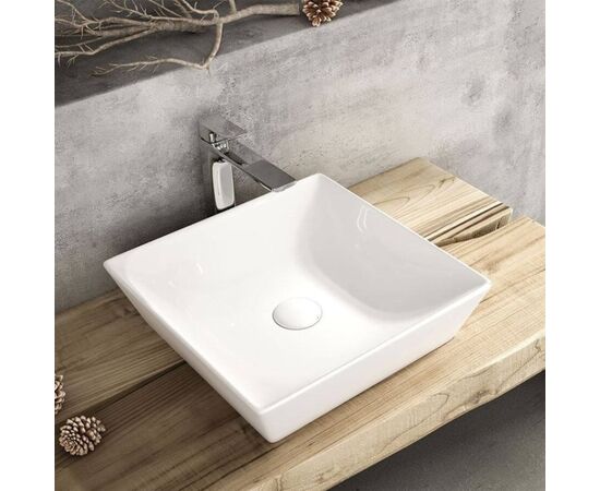 Washbasin countertop Lucco Decente 40 cm white