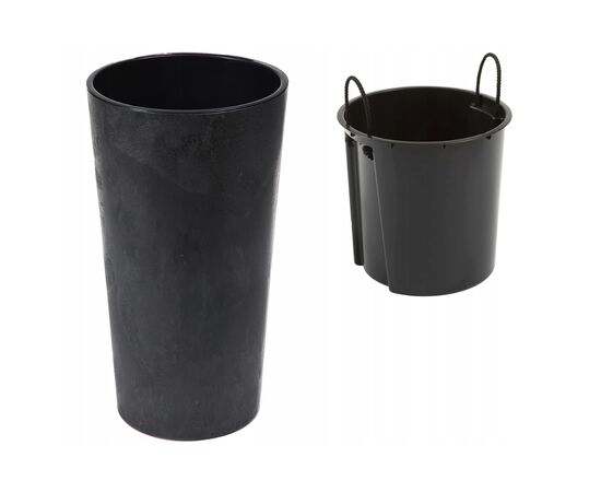 Flower pot black Lamela LILIA ECO 12,5 l