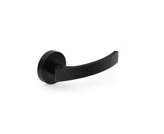 Door handle rossete Metal-Bud ASTRA VAOC with protective lid SNOCHY black