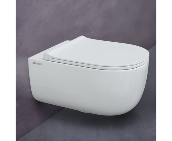 Wall-hung toilet Viba Auva white with lid