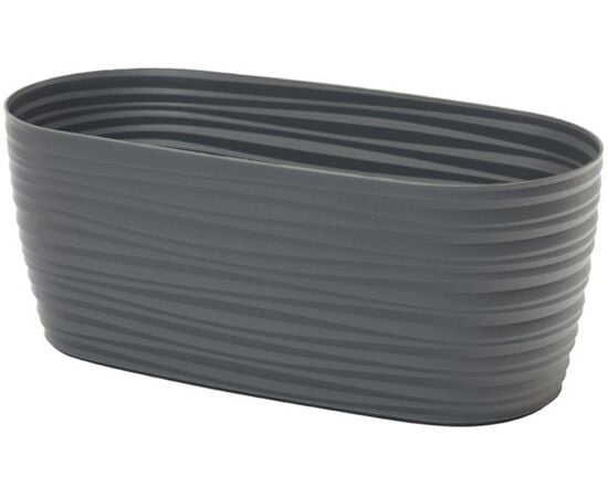 Plastic flower pot with a stand FORM PLASTIC Sahara petit box 3130-014 Ø31 anthracite