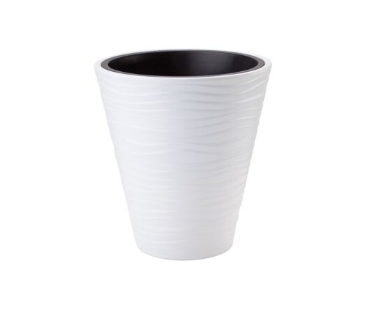 Plastic flower pot FORM PLASTIC Sahara Dunes round 2722-011 Ø40 white