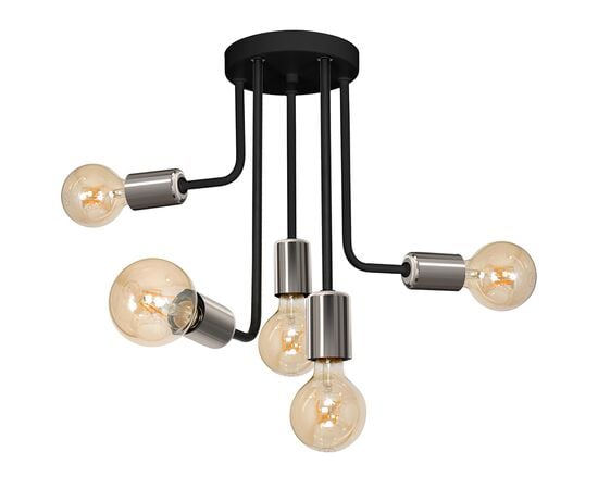 Chandelier Luminex 7685 Candela 5 E27 15W black chrome