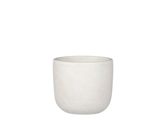 Ceramic pot white Nora 16x17 cm