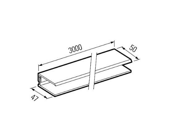 Finishing bar Profile VOX Kerrafront FS-252 anthracite 3 m A