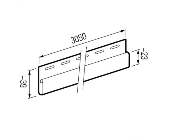 Планка финишная VOX Nature SVP-14 Дуб Золотистый 3.05 м