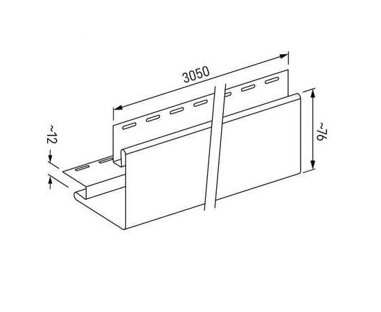 External corner VOX Nature SVP-12 Cedar Silver 3.05 m