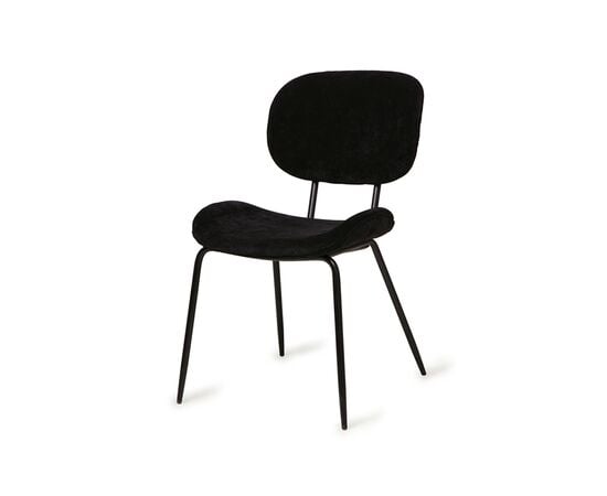 Chair CLEON VELVET BLACK 48x62.5x85.5 cm