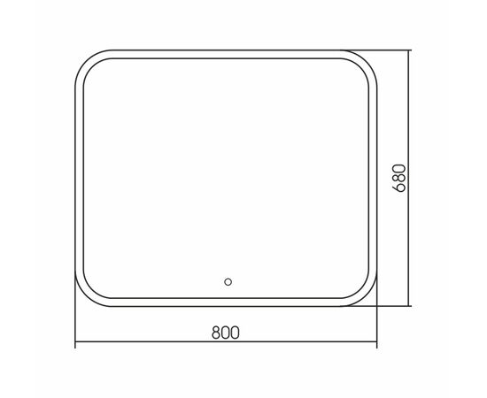 Зеркало Silver Mirrors Стив 800х680 мм, сенсорный выключатель