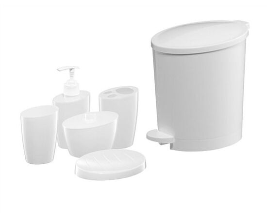 Bathroom set Bisk POP' SET 6pcs WHITE