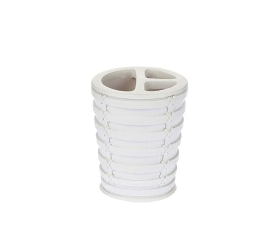 ჭიქა კბილის ჯაგრისების Primanova PALM TOOTHBRUSH HOLDER WHITE