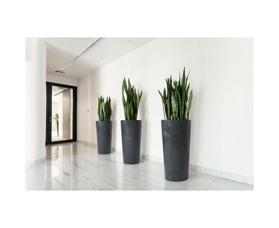 Flower pot black Lamela LILIA ECO 9,5 l