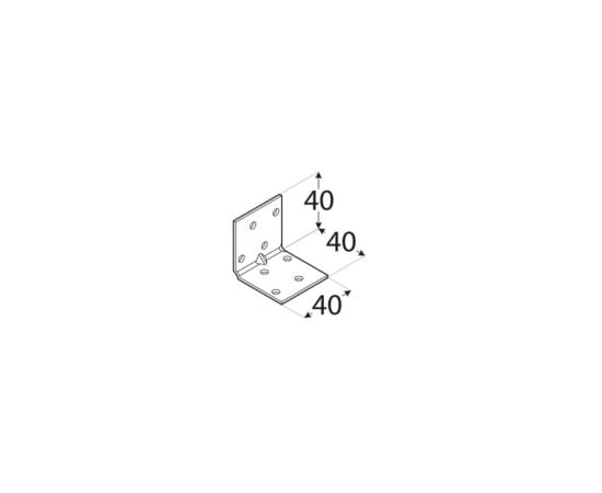 Уголок перфорированный Domax KMP 1, 40x40x40x1,5 мм.