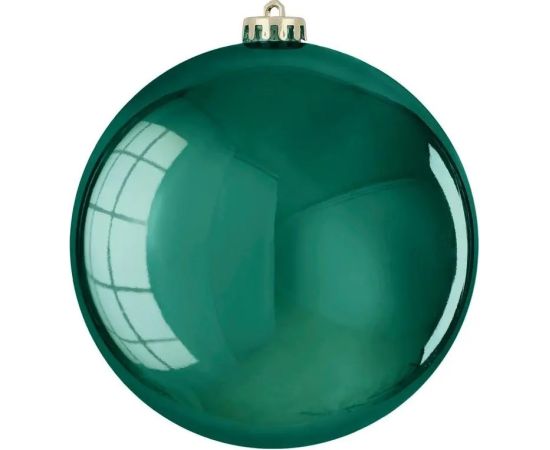 Christmas toy ball petrol shiny green 15 cm